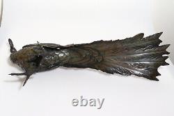 A Fine Japanese Bronze Okimono of a Peacock by Akasofu Gyokko Meiji Japan