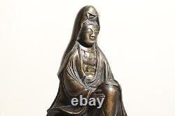 A Fine Japanese Signed Bronze Figure of Kannon Meiji Okimono Japan