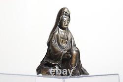 A Fine Japanese Signed Bronze Figure of Kannon Meiji Okimono Japan