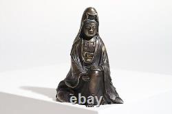 A Fine Japanese Signed Bronze Figure of Kannon Meiji Okimono Japan