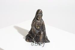 A Fine Japanese Signed Bronze Figure of Kannon Meiji Okimono Japan