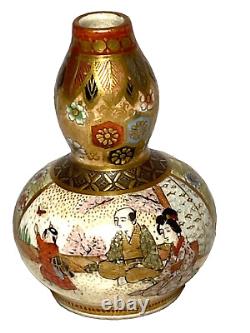 A Fine Miniature 2 Japanese Satsuma Vase Early Meiji period 1868/1912 Signed