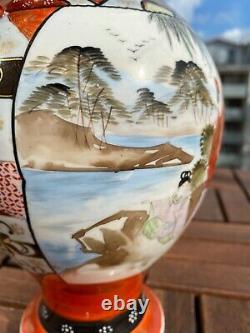 A Fine and Large Japanese Meiji (1868-1912) Kutani Centerpiece Porcelain Vase