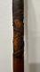 Antique Finely Carved Japanese Mother And Child Bamboo Walking Stick / Cane