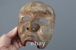 Antique Japanese 19th Century Carved Wood Noh Mask FINE A