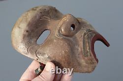 Antique Japanese 19th Century Carved Wood Noh Mask FINE A