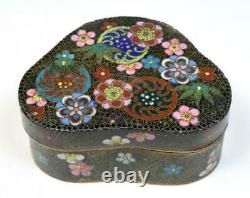 Antique Japanese Fine Cloisonne Box Meiji Period Late 19thC