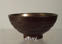 Antique Japanese Finely Potted Tea Bowl Chawan Tea Ceremony Signed Iron Rust