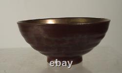 Antique Japanese Finely Potted Tea Bowl Chawan Tea Ceremony Signed Iron Rust