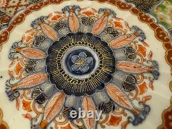 Antique Japanese Finely Signed & Decorated Imari Porcelain Charger Plate Floral