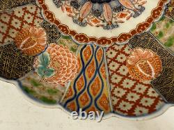 Antique Japanese Finely Signed & Decorated Imari Porcelain Charger Plate Floral