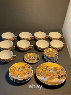 Antique, Japanese Hand design and painted, fine China incomplete set 27 pc (108)