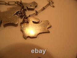 Antique Japanese Islands Necklace marked Silver