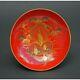 Antique Japanese Lacquer Bowl Fine Gilt Painting Minogame Meiji