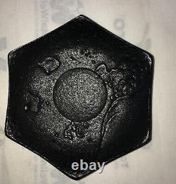 Antique Japanese Nambu Bronze plate fine casting 5 8.6 Oz Stamped