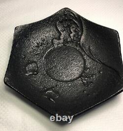 Antique Japanese Nambu Bronze plate fine casting 5 8.6 Oz Stamped