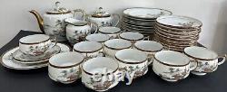 Antique Japanese, Satsuma, Fine Porcelain Complete Tea Set For 12, Signed