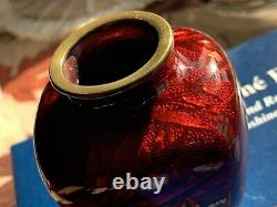 Antique Meji Era Extremely Fine Kumeno Teitaro Japanese Cloisonné Akasuke Vase
