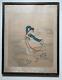 Antique Vintage Original Oil Old Painting Japanese/ Chinese Fine Work On Silk