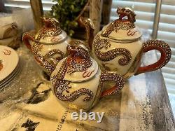 Antique/ vintage japan fine china kutani draganware geisha girl tea set 21 piece
