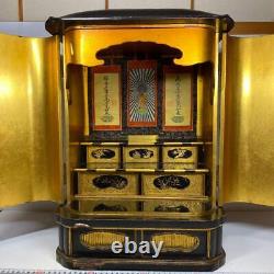 BUDDHA 19TH CENTURY LARGE ZUSHI BOX 20.4 inch Japanese Antique Buddhism Fine Art