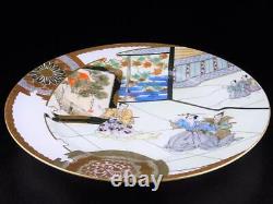 BUSHI SAMURAI Yokohama ware plate 9.1 inch diameter antique fine art B Japanese
