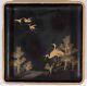 Beautiful Antique Japanese Lacquer Tray With Cranes, Signed & Fine