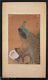 Beautiful Antique Japanese Woodblock Gouache Peacock And Flower Signed & Fine