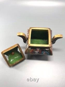 CLOISONNE CENSER KORO FINE PATTERN incense burner Antique MEIJI Era Art Japanese