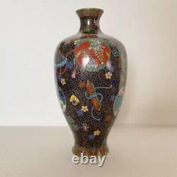 CLOISONNE FINE PATTERN Vase 5.1 inch Antique MEIJI Era Old Art Japanese