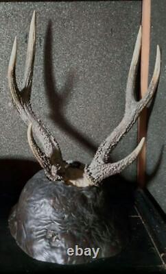 DEER HORN KATANA-KAKE Sword Rack Stand 21.6 inch Japanese Antique Old Fine Art