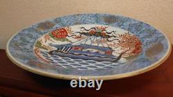 DRAGON SHIP PHOENIX 19TH CENTURY Old IMARI Plate Japanese Antique MEIJI Fine Art