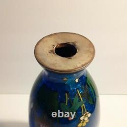 Extremely Fine Japanese Ginbari Foil Cloisonne Vase Meiji Period