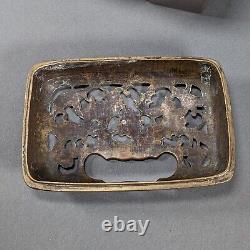 FINE Antique JAPANESE MEIJI PERIOD Bronze Portable Hand Warmer