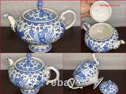 FINE Japanese Seto Sometsuke KATO SHUBEI Blue White Porcelain Tea & Coffee Set