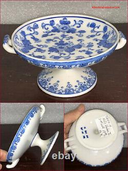 FINE Japanese Seto Sometsuke KATO SHUBEI Blue White Porcelain Tea & Coffee Set