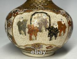 FINE MASTER MEIJI Japanese Satsuma Furuyama / Kozan Vase 19th C. Antique