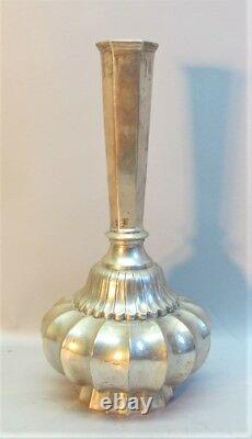 Fine 19th C. JAPANESE MEIJI-ERA Silvered Bronze Vase c. 1920 antique