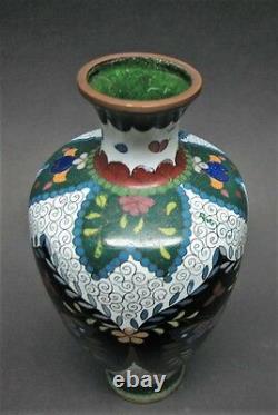 Fine 6.25 MEIJI-ERA JAPANESE Enamel Cloisonne Vase c. 1890 antique