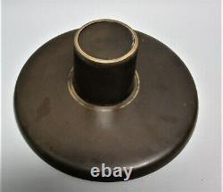 Fine ANTIQUE JAPANESE Bronze Planter and Base Signed c. 1900