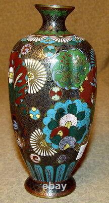 Fine Antique Japanese Cabinet Vase Ribbed Form Meiji Period