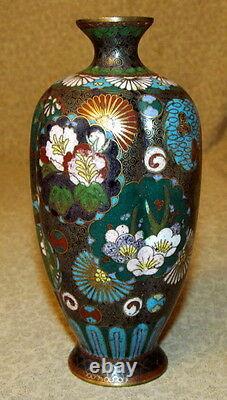 Fine Antique Japanese Cabinet Vase Ribbed Form Meiji Period