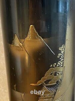 Fine Antique Japanese Gold Layered Bronze Vase