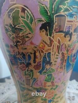Fine Antique Japanese Porcelain Vases with Painted Figures