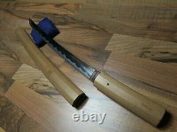 Fine Art waki sword Antique Samurai japanese koshirae saya katana menuki fuchi
