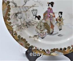 Fine Hand Painted Calendar Month Display plate Dish Japan Asian vintage