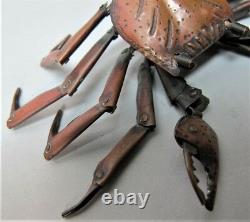Fine JAPANESE MEIJI-ERA Copper Articulated of a Crab, Signed HIROYOSHI c. 1880