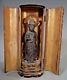 Fine Japan Japanese Carved Wood Figure Of A Deity In Zushi Case Ca. 19-20th C