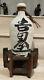 Fine Japanese Antique Vintage Hand-painted Tall Sake Bottle With Base