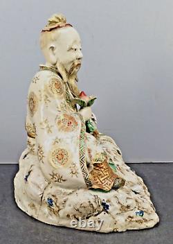 Fine Japanese Edo Meiji Satsuma Okimono -Man by Chin Jukan